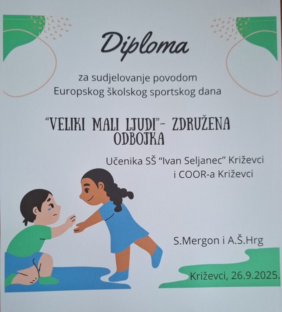 diploma združena odbojka